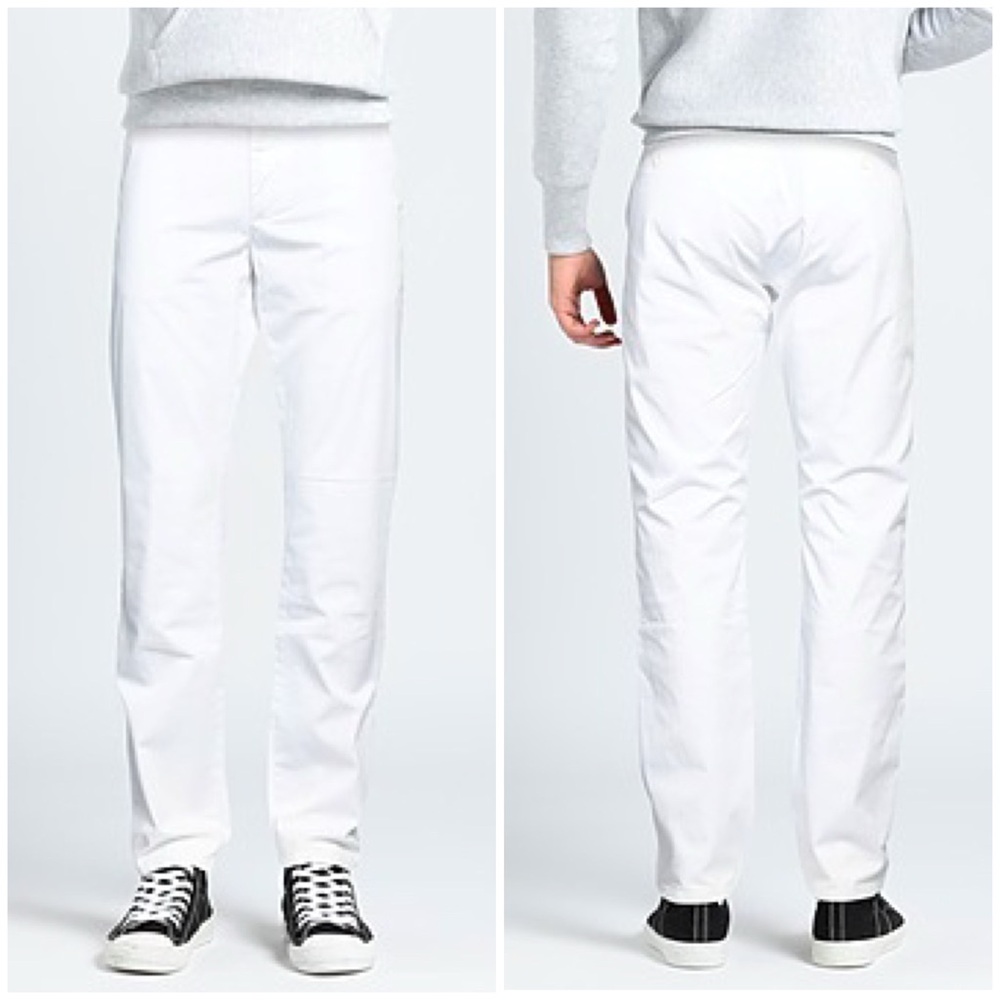 NWT Crossley White Chino Pants Cotton Blend Italy Sz 50